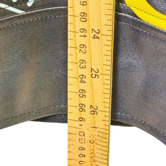 Reason Graffiti Print Moto Jacket Men’s Small Vegan Leather Streetwear Statement - Picture 11 of 14